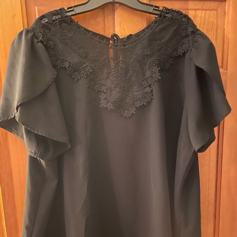Black laced blouse